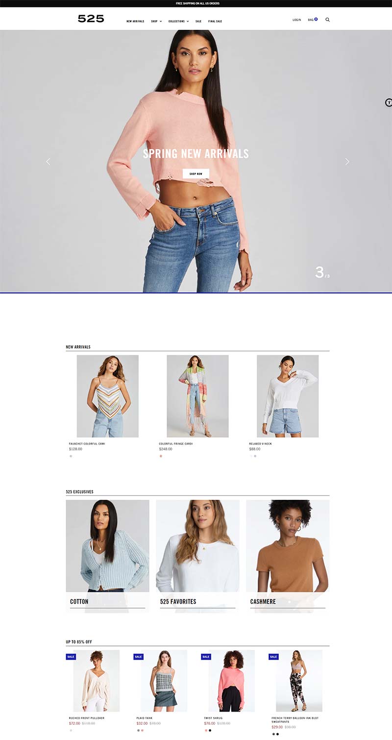 525 America 美国高级时尚女装品牌网站