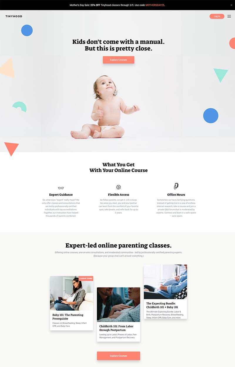 Tinyhood 美国专业育儿课程订阅网站