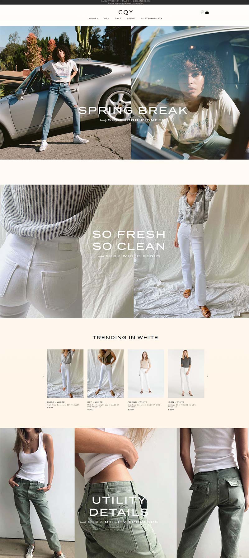 CQY Denim 美国时尚牛仔裤品牌购物网站