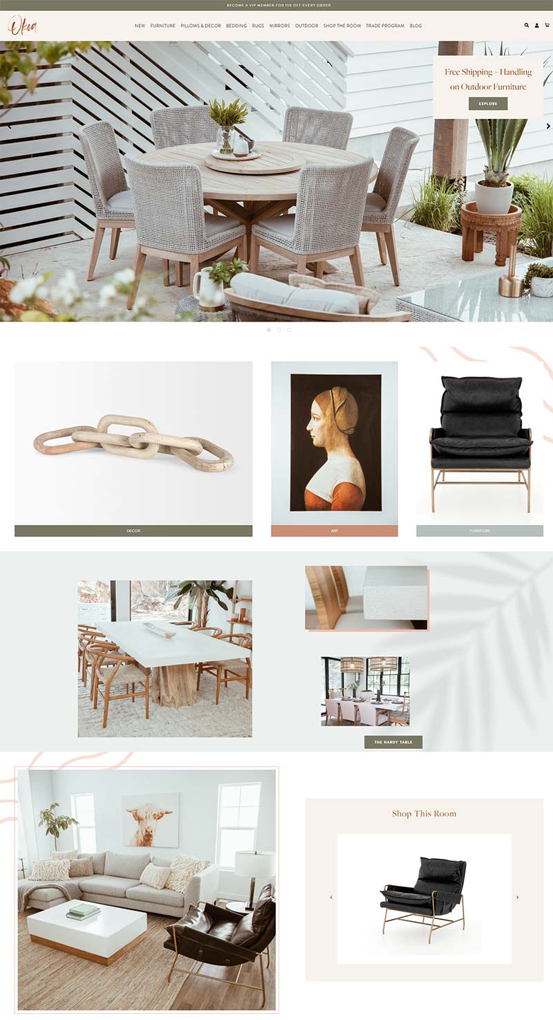 Okoa Home 美国时尚家居饰品购物网站