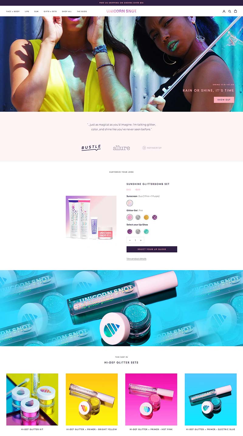 Unicorn Snot 美国闪光凝胶化妆品购物网站
