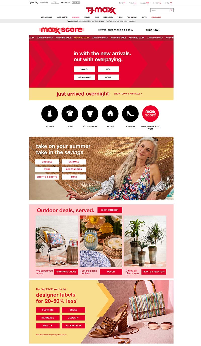 TJ Maxx 美国时尚百货品牌购物网站