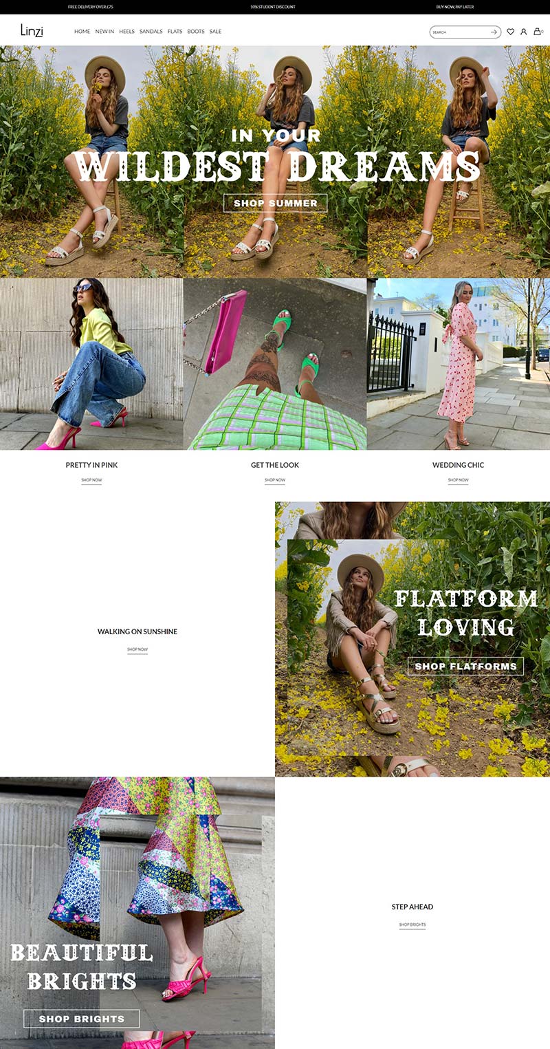 Linzi Shoes 英国时尚女鞋品牌购物网站