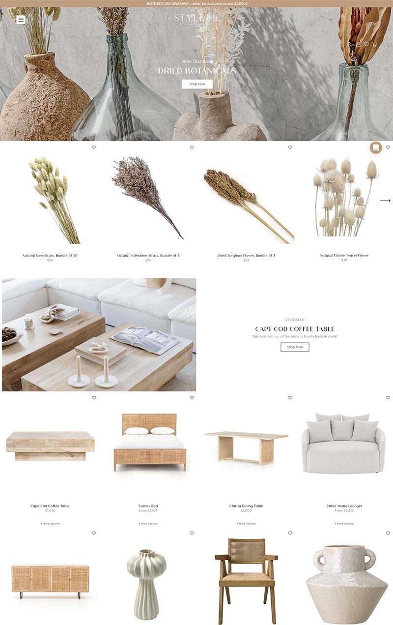 StyleMe 美国设计师家居用品购物网站