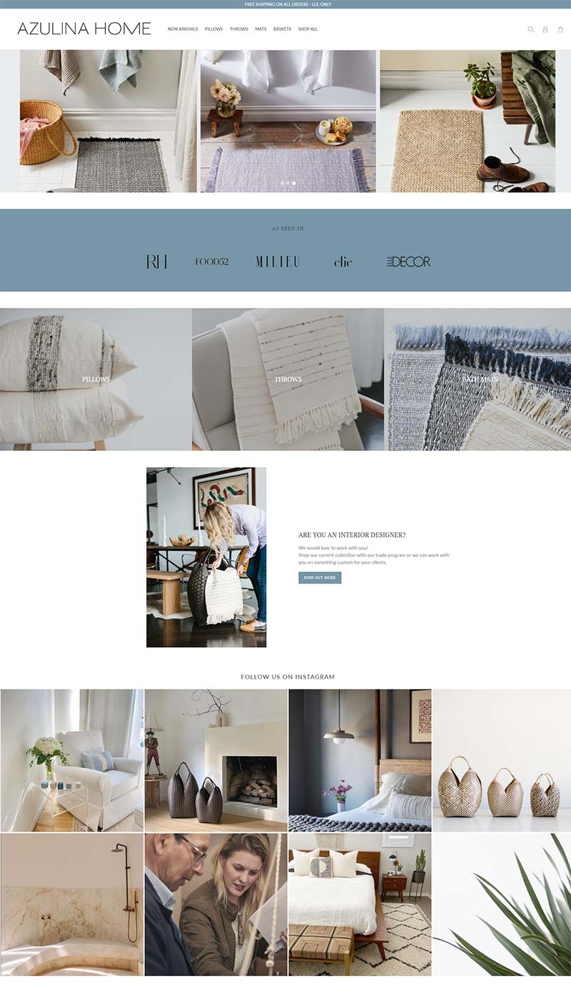 Azulina Home 加拿大时尚家居用品购物网站
