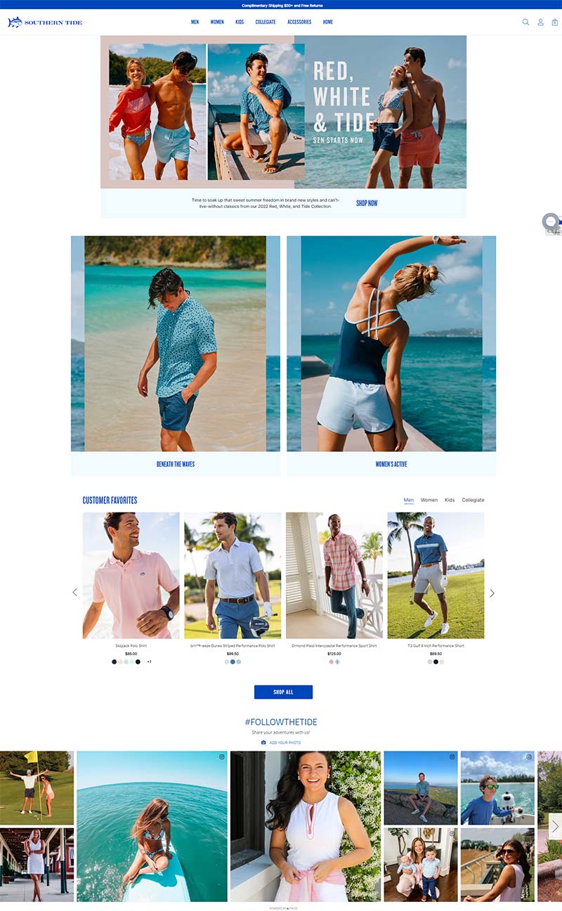 Southern Tide 美国经典南方风格服饰购物网站