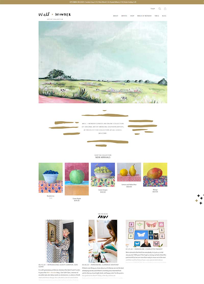 WELL + WONDER 美国原创绘画艺术品购物网站