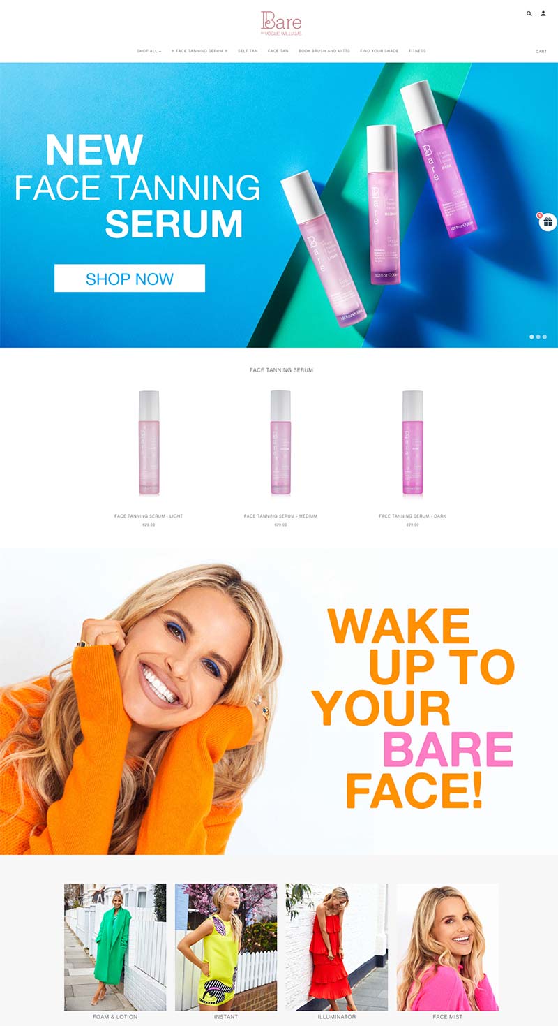 Bare By Vogue 美国奢华美黑产品购物网站