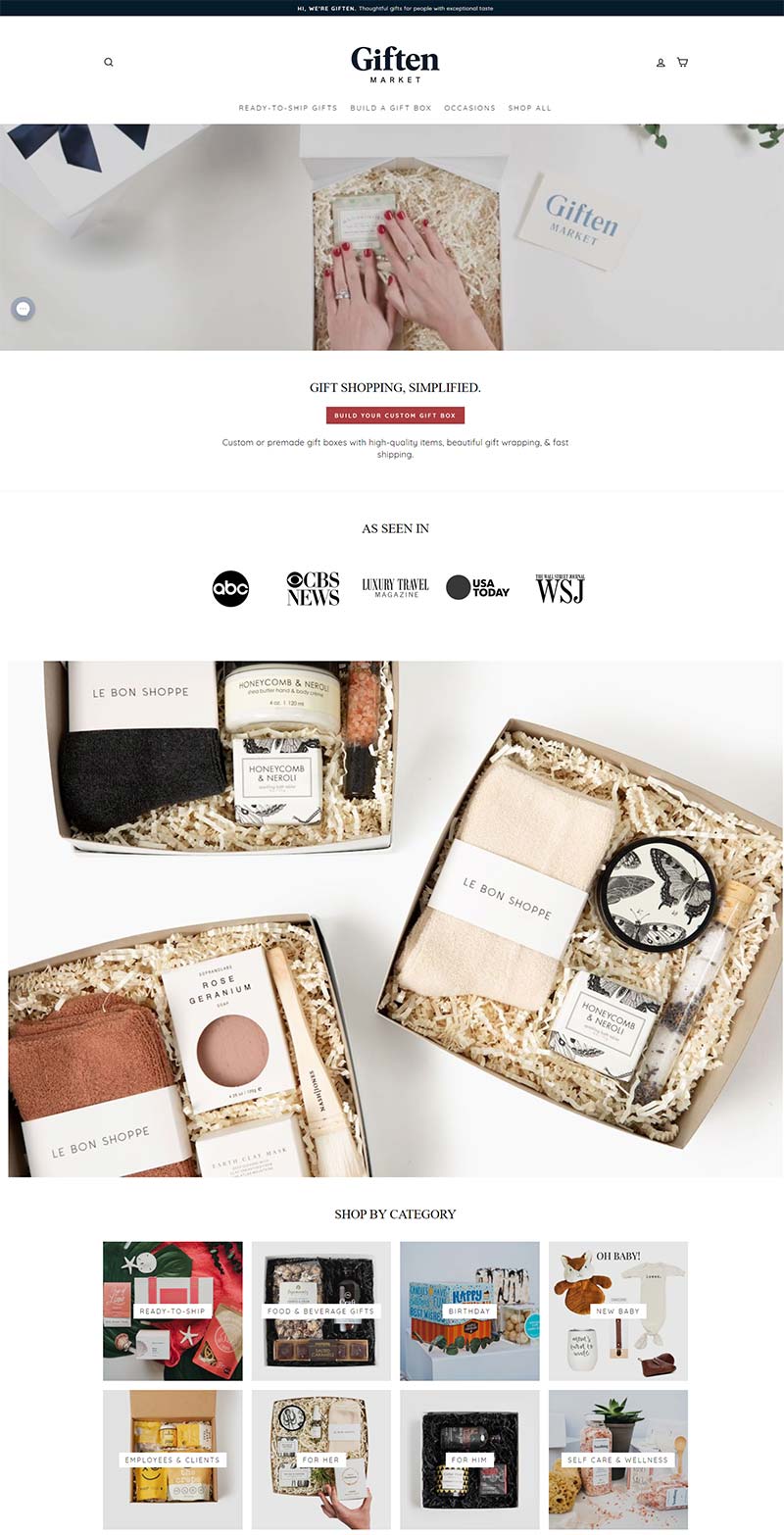 Giften Market 美国手工礼品盒子订购网站