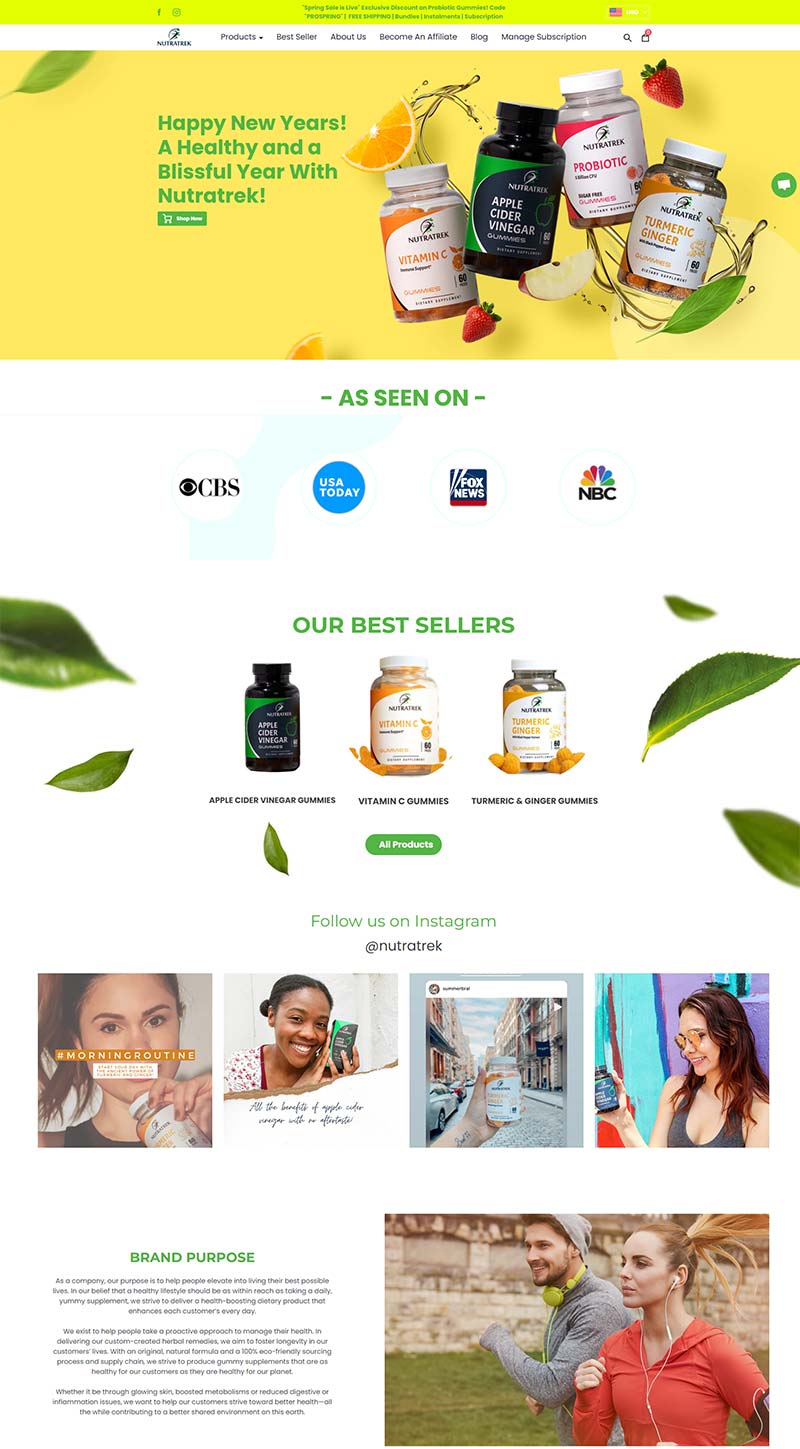 Nutratrek 美国天然健康补充剂购物网站