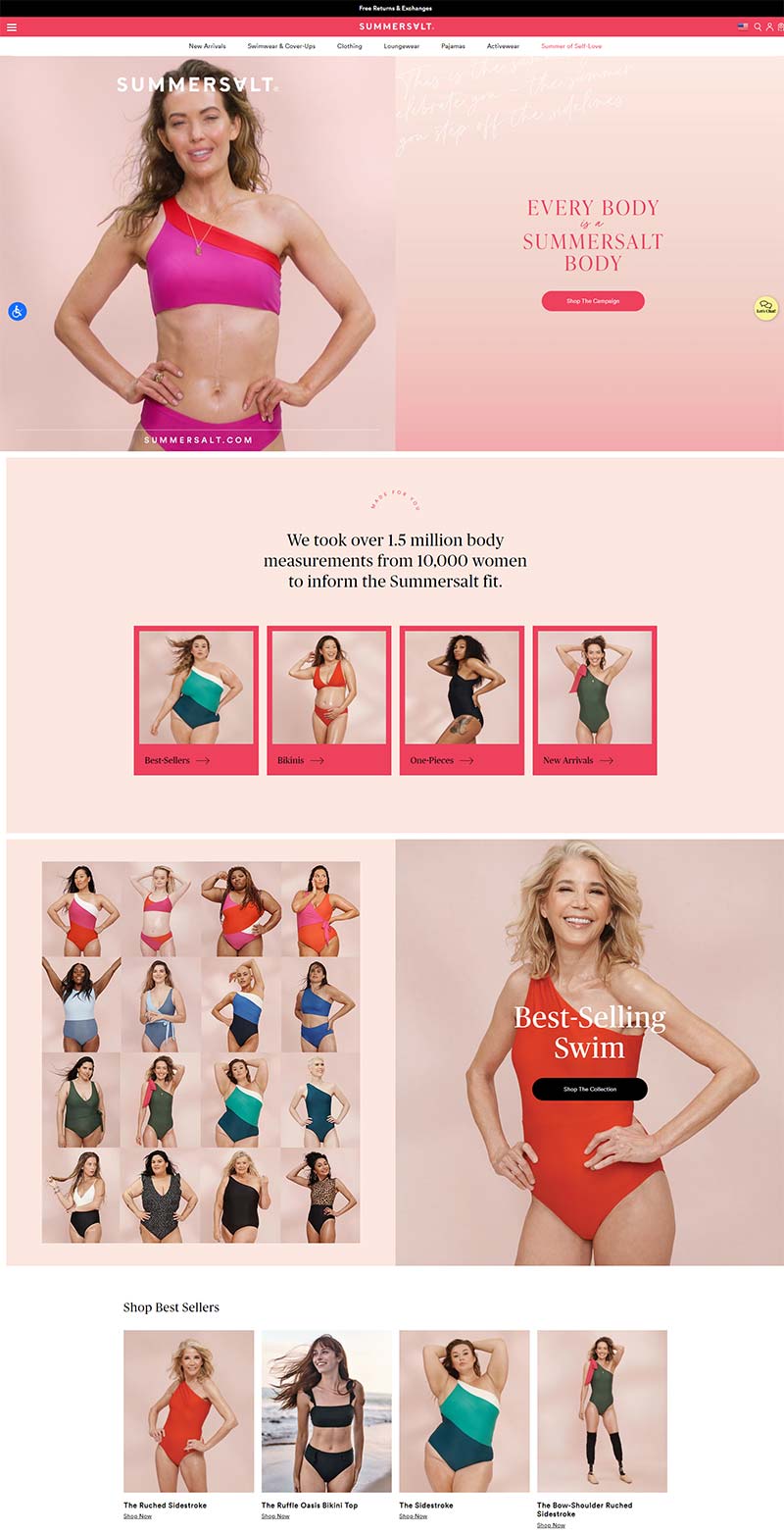SummerSalt 美国设计师泳装品牌购物网站