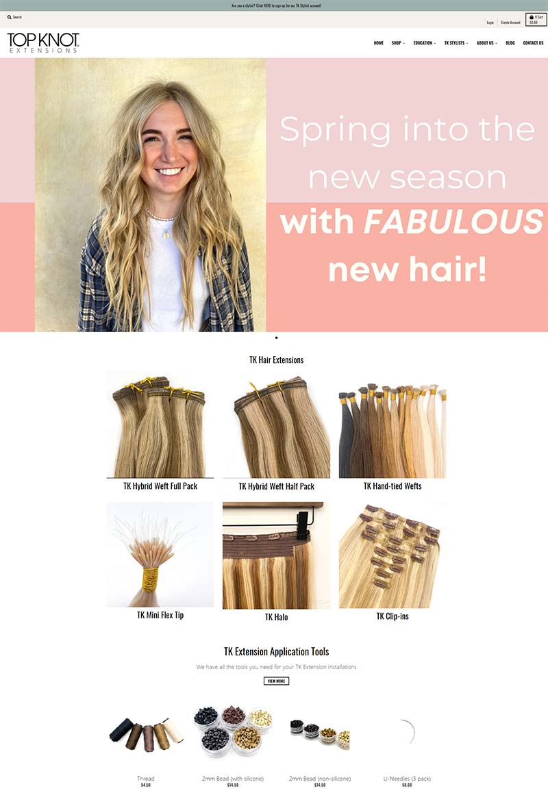 Top Knot Extensions 美国美发沙龙产品购物网站