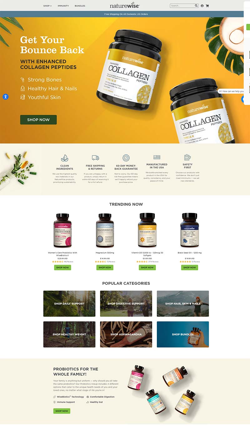 NatureWise 美国有机维生素补充剂购物网站