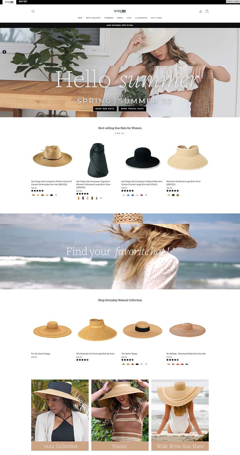 San Diego Hat 美国时尚帽子配饰品牌购物网站