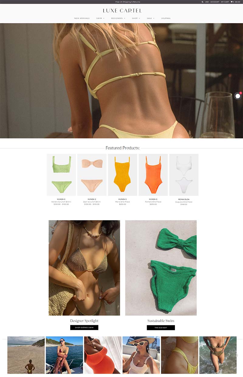 Luxe Cartel 美国时尚沙滩泳装海淘购物网站