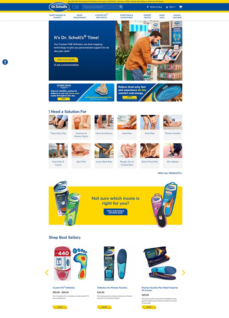 Dr. Scholls 美国足部护理产品海淘网站
