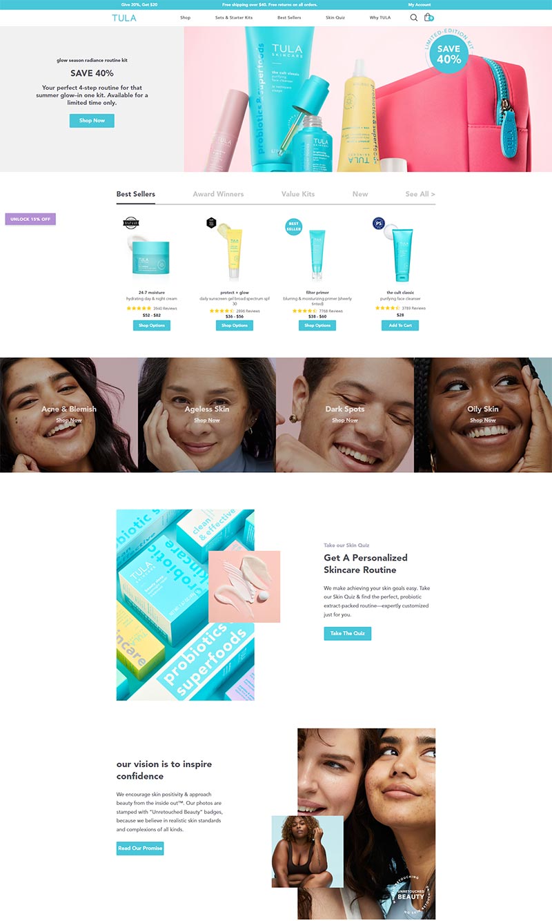 Tula Skincare 美国益生菌护肤品牌购物网站
