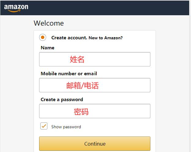 Amazon US official website registration
