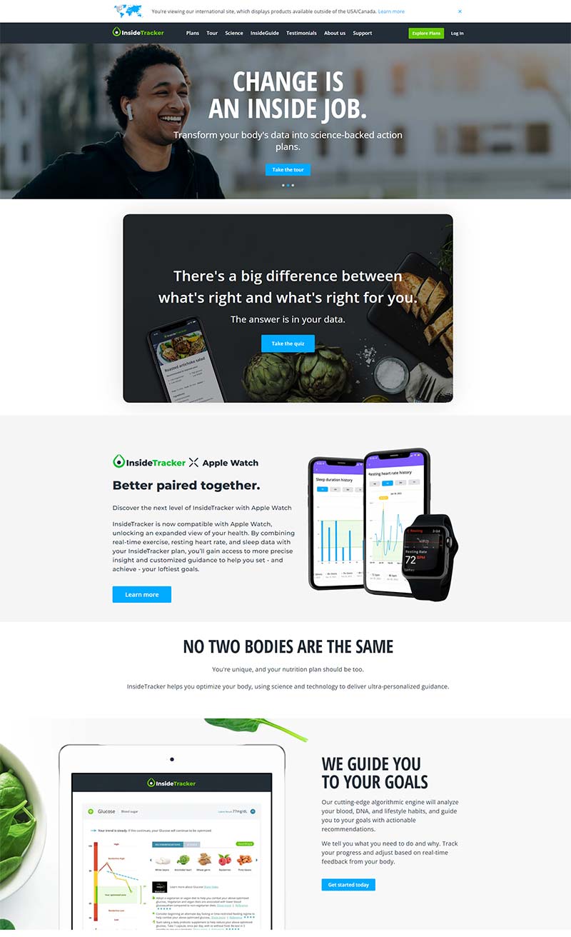 InsideTracker 美国智能健康检测软件订阅网站
