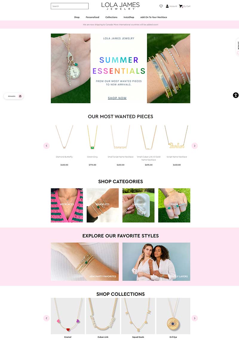 Lola James Jewelry 美国设计师珠宝品牌网站