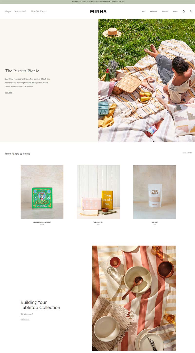 MINNA 美国传统工艺家居品牌购物网站