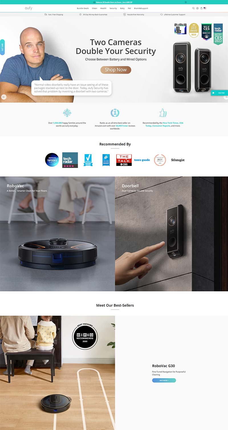 Eufy Life 美国电子智能家居品牌网站