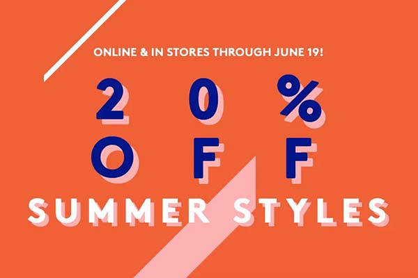 Nordstrom Rack夏日精选大促低至2折+额外8折，买$150礼卡可享$25礼卡