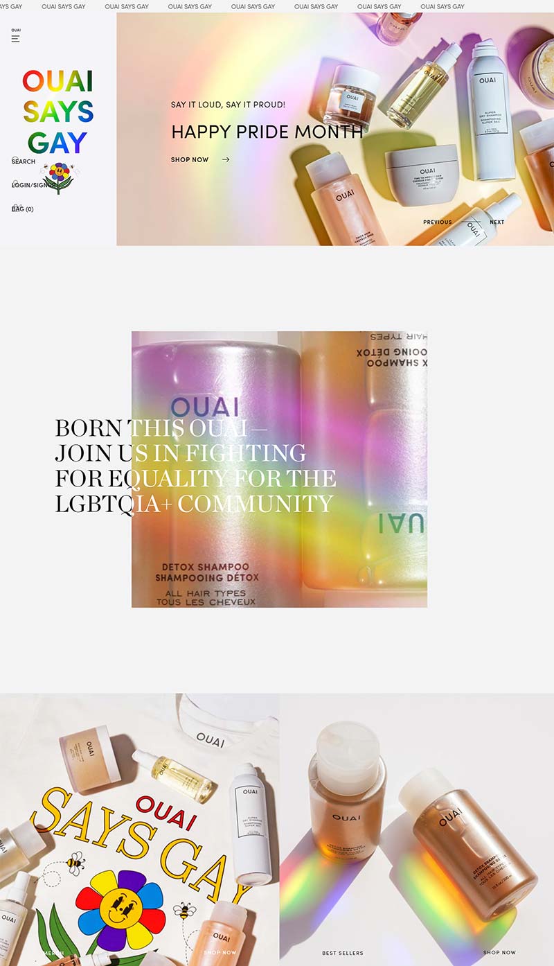 OUAI 美国高端身体护理品牌网站
