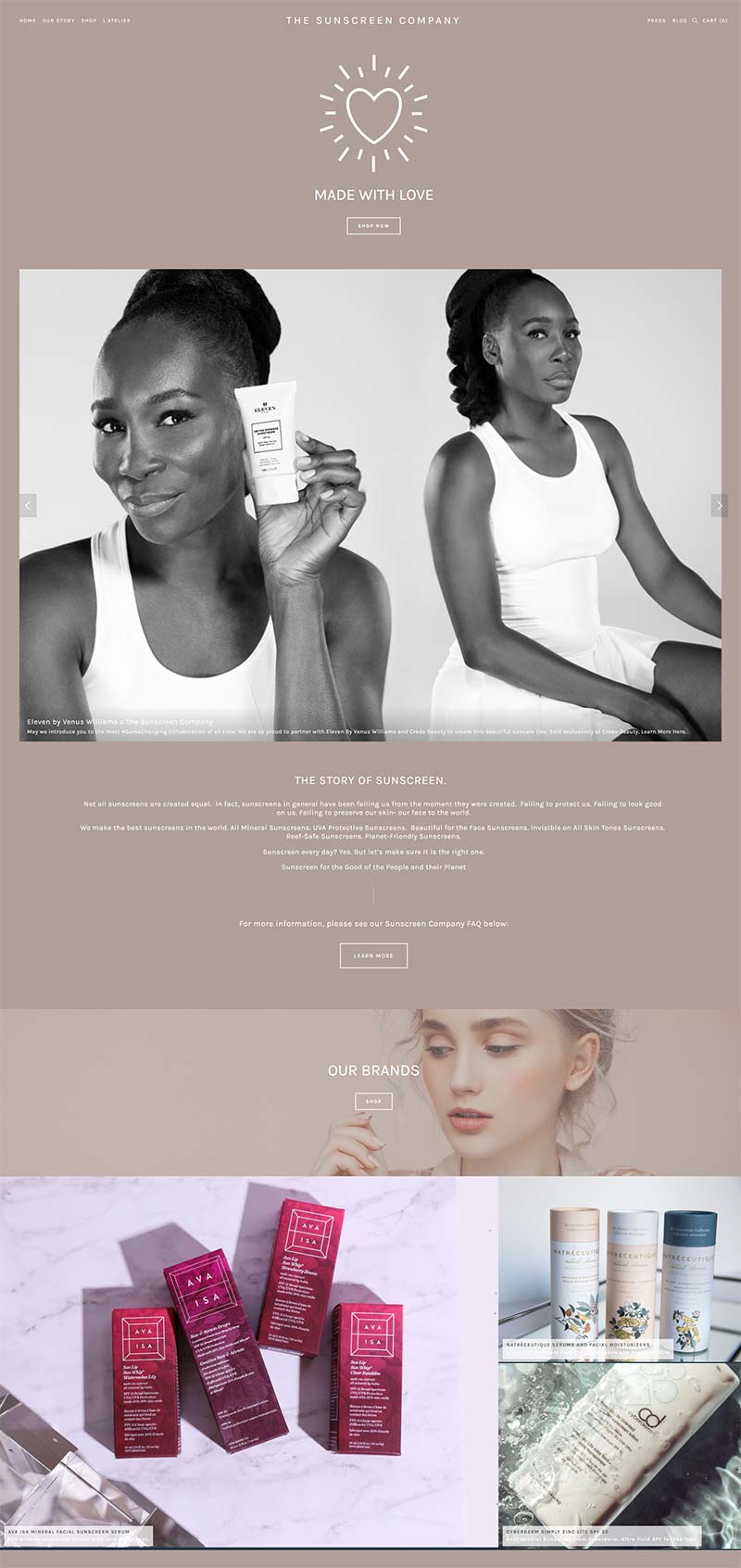 The Sunscreen Company 加拿大专业防晒霜品牌网站