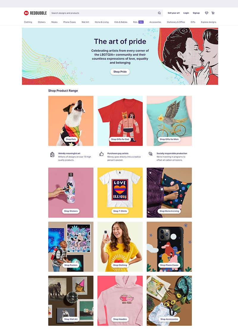 Redbubble 澳洲艺术品印刷在线订阅网站