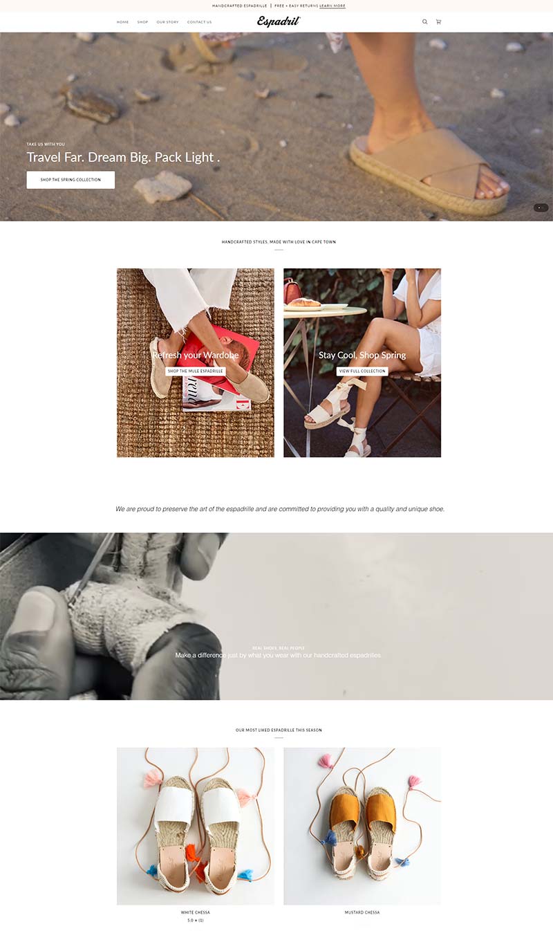 Espadril Shoes 美国手工草编鞋品牌网站