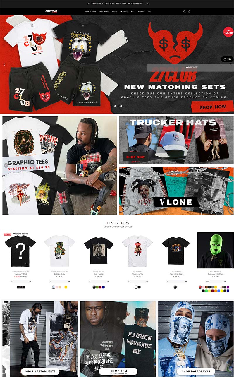 Streetwear Official 美国街头时尚品牌购物网站