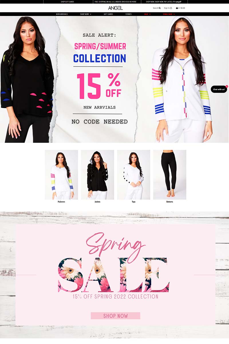 Angel Apparel 美国针织时装品牌购物网站