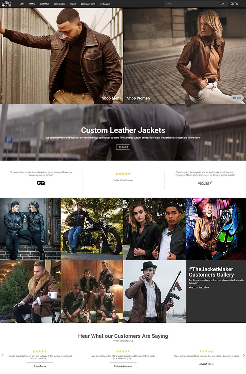 The Jacket Maker 美国手工皮夹克品牌网站