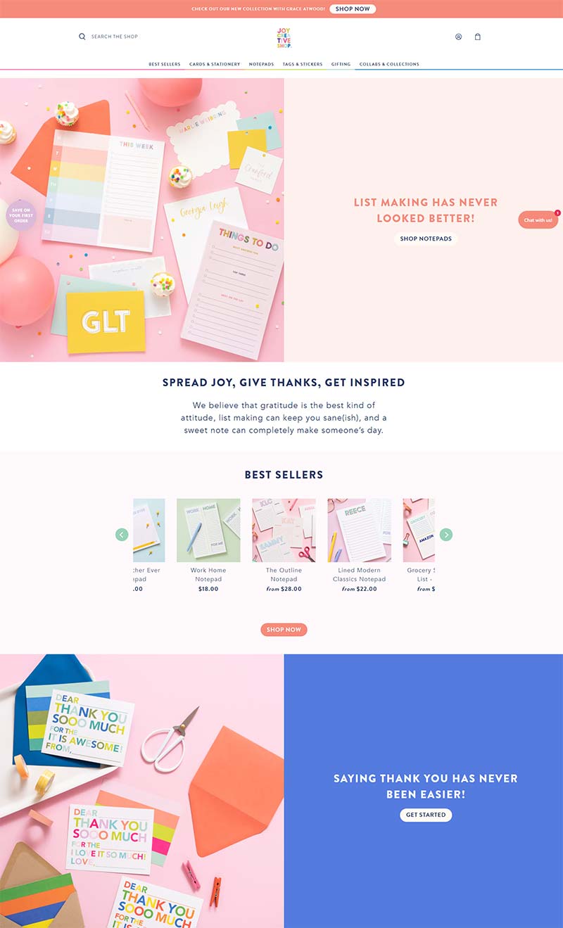 Joy Creative Shop 美国高端文具礼品购物网站