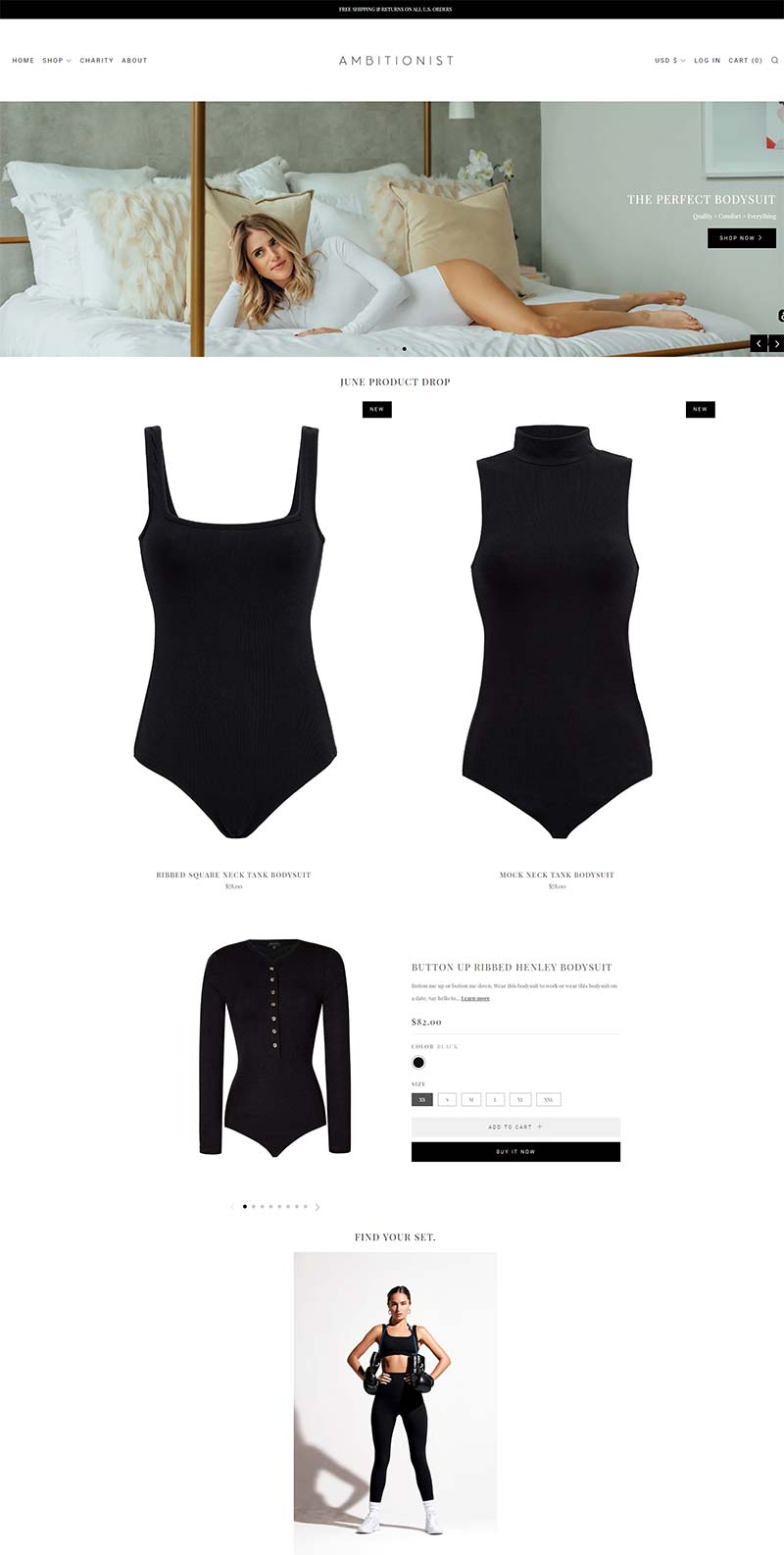 Shop Ambitionist 美国时尚紧身衣品牌网站
