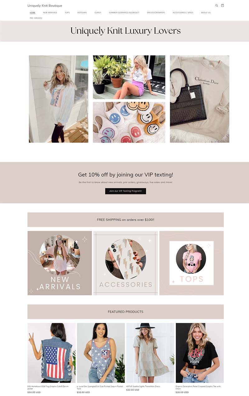 Uniquely Knit Boutique 美国INS网红时装购物网站