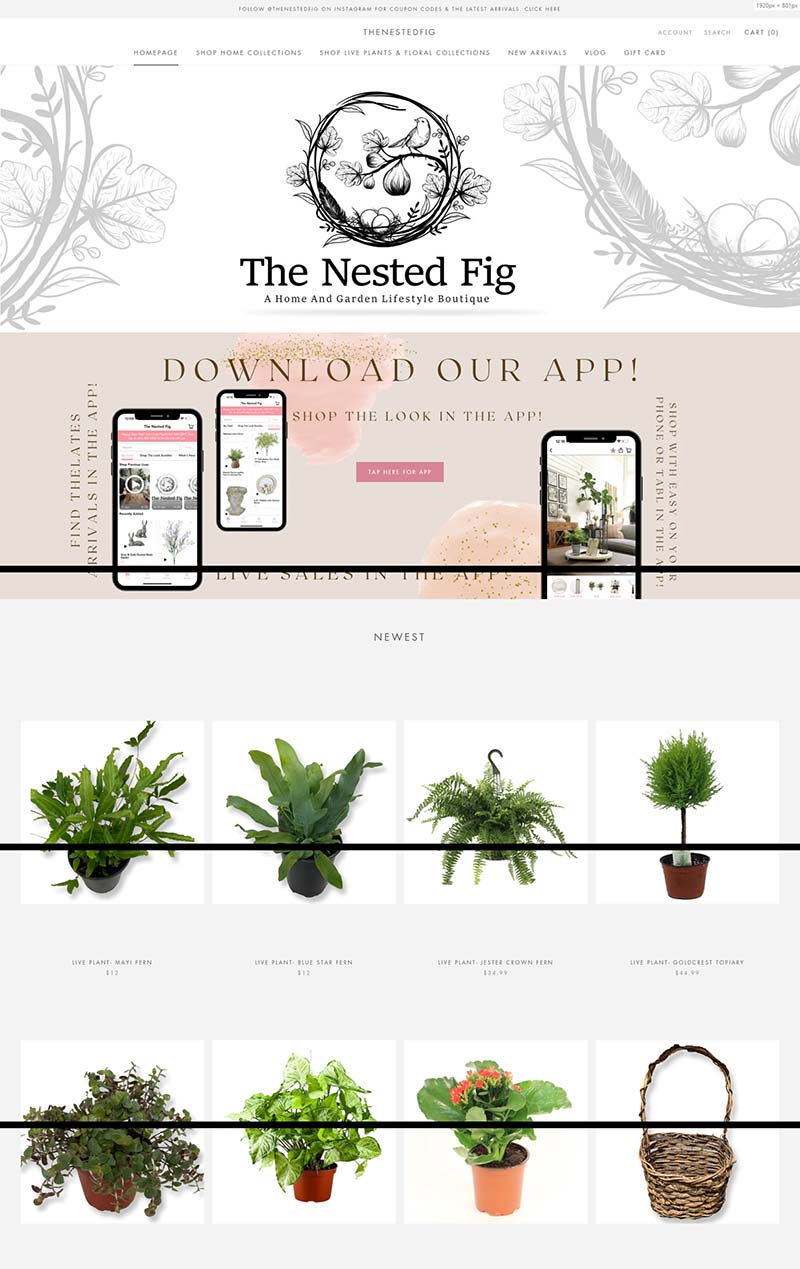 The Nested Fig 美国室内外装饰品牌购物网站