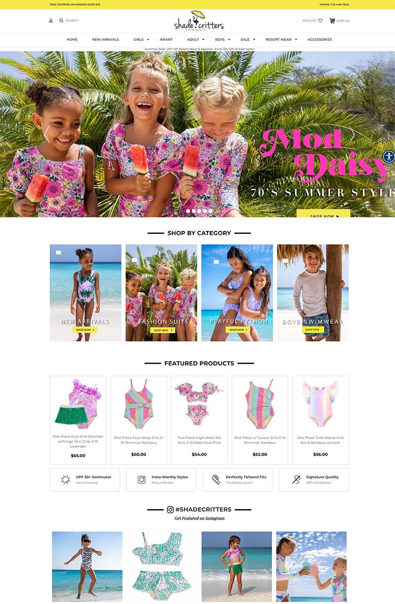 Shade Critters 美国儿童泳装品牌购物网站