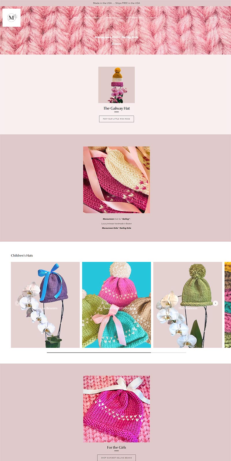 Mavourneen Knits 美国手工针织帽子购物网站