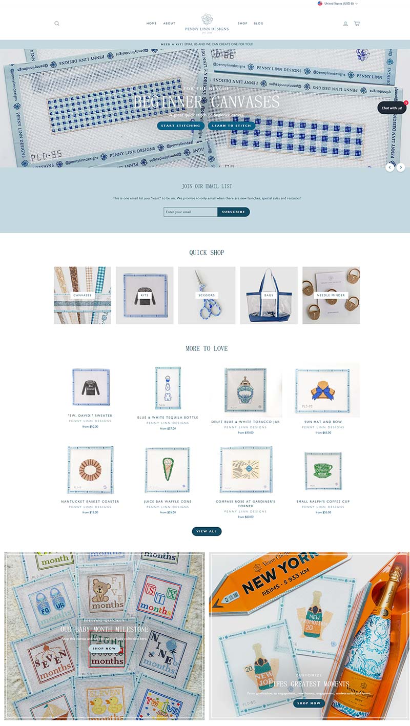 Penny Linn Designs 美国针刺手绘装饰购物网站