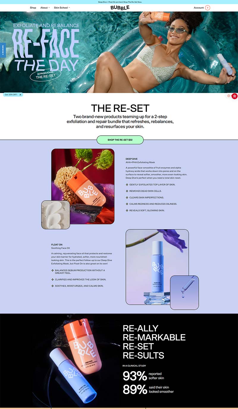 Bubble Skincare 美国青少年护肤品牌购物网站