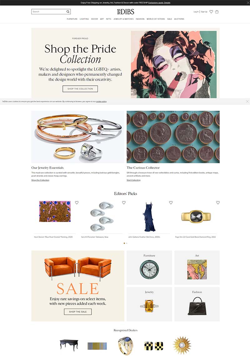 1stdibs 美国奢侈时尚品牌购物网站