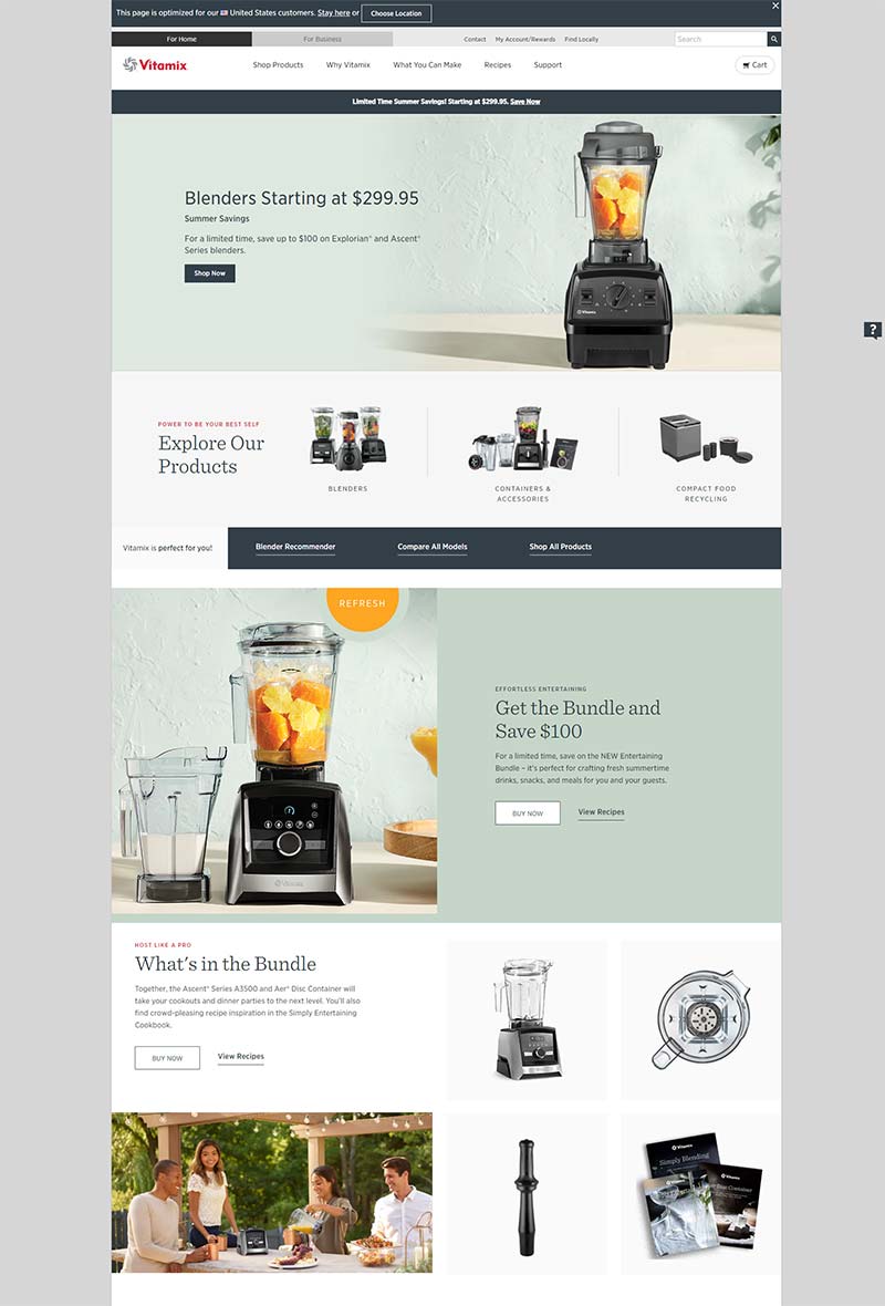 Vitamix 美国家庭搅拌机品牌购物网站