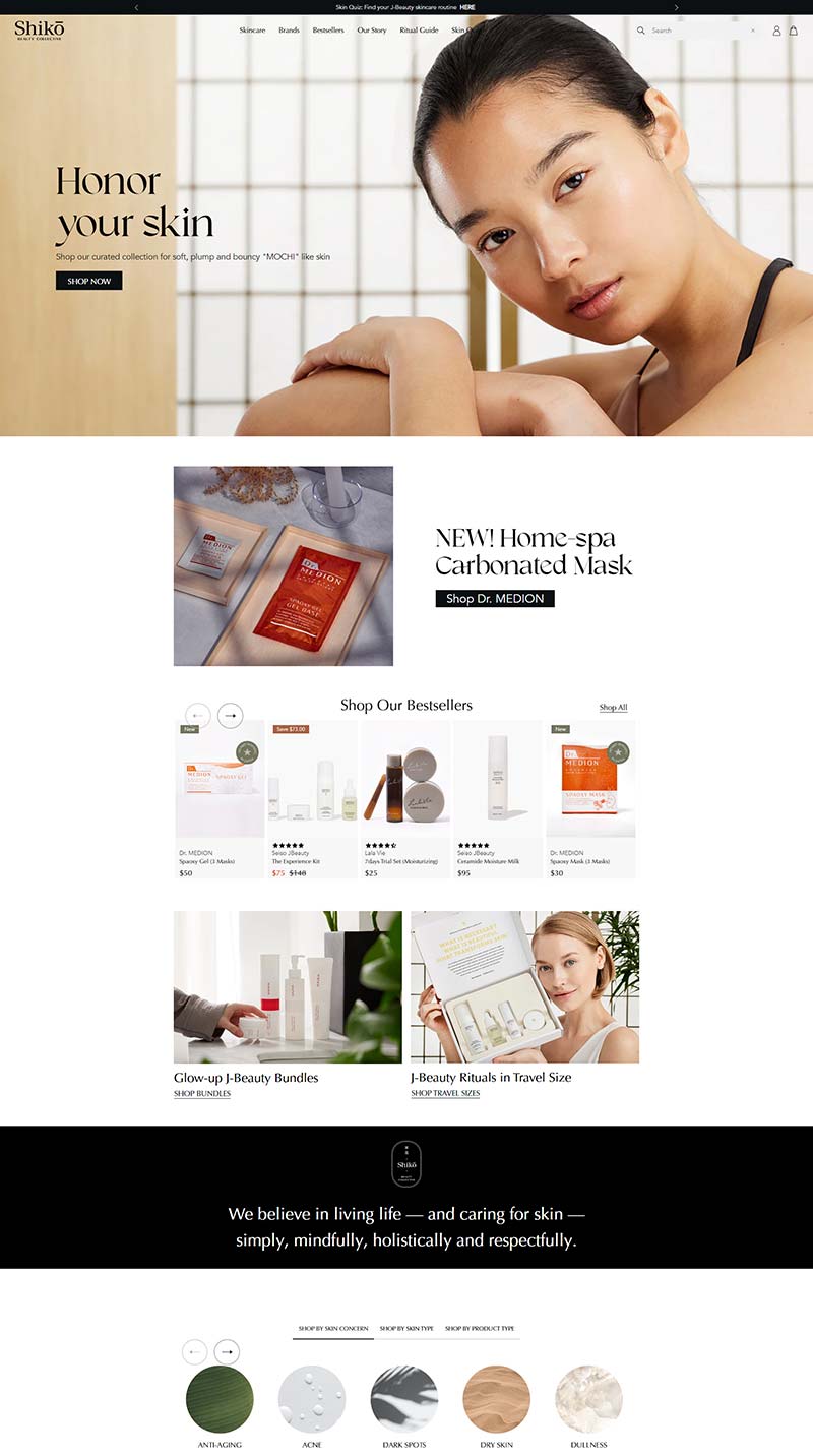 Shikō Beauty 美国天然传统护肤品购物网站