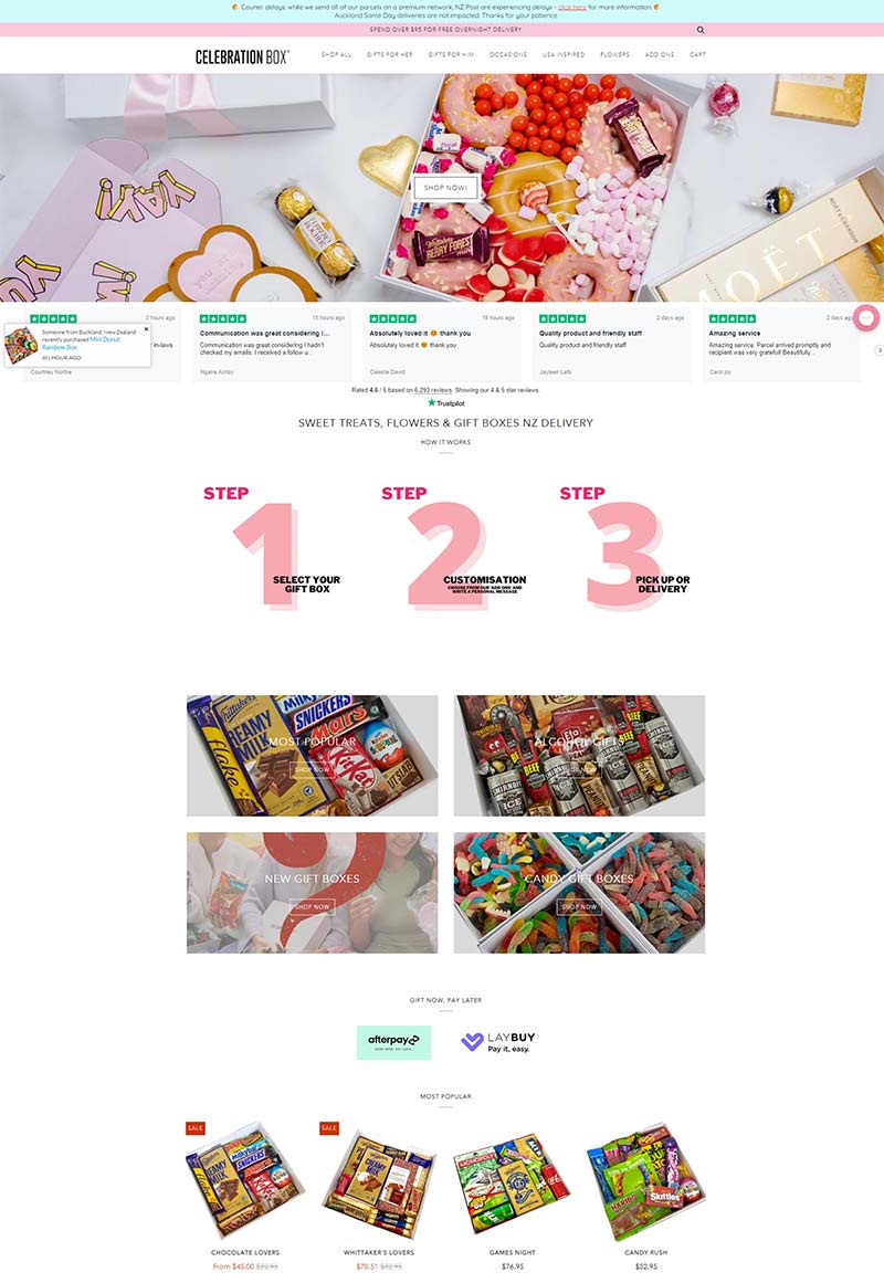 Celebration Box 新西兰礼品盒在线订阅网站