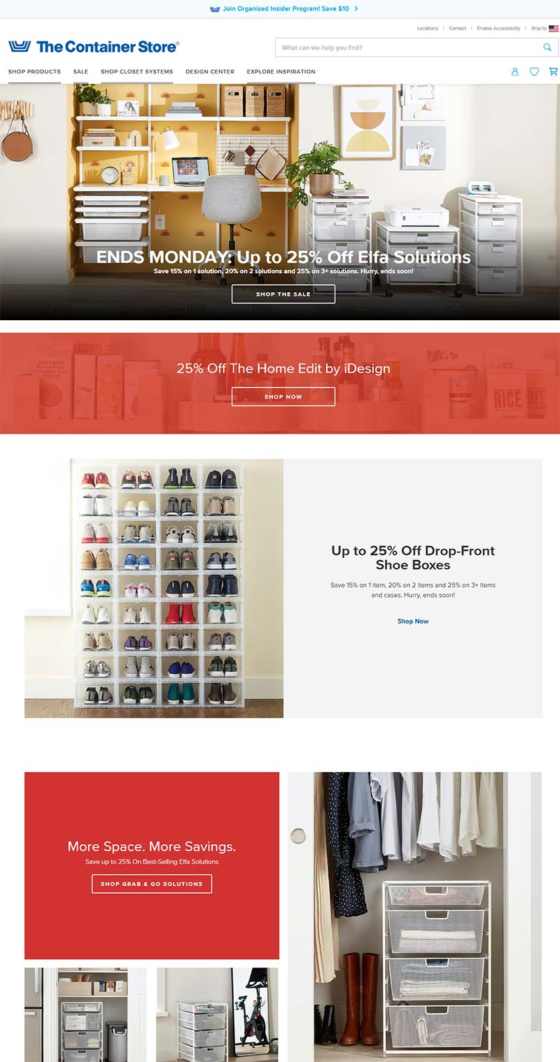 The Container Store 美国居家百货产品购物网站