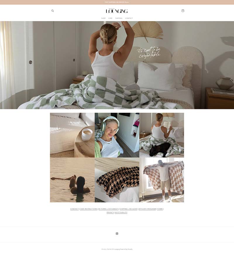The Act Of Lounging 美国休闲毛毯购物网站