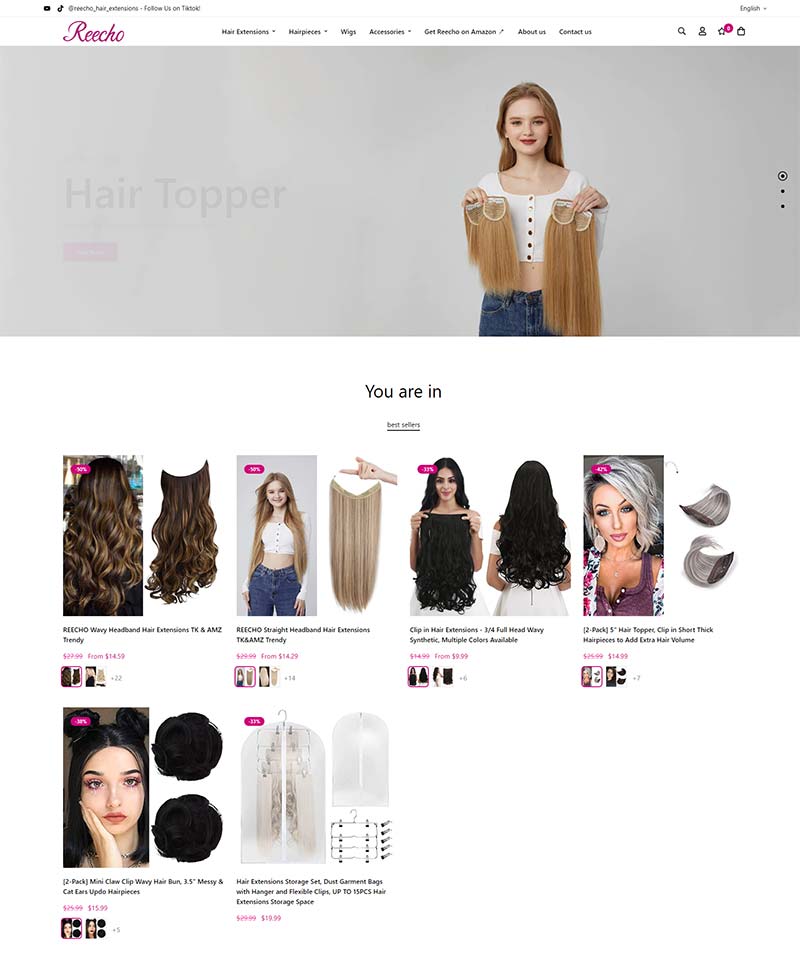 Reecho Hair 美国专业假发品牌购物网站