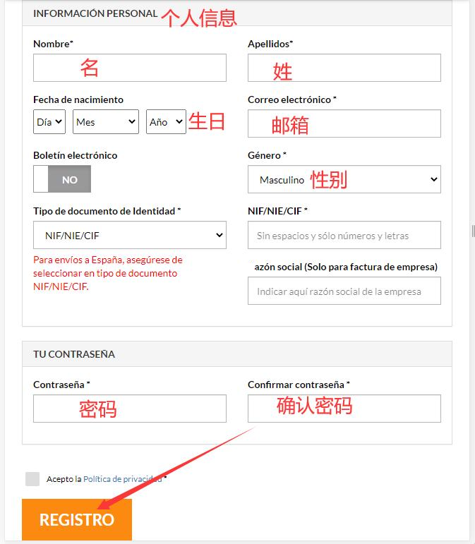 Registration Information
